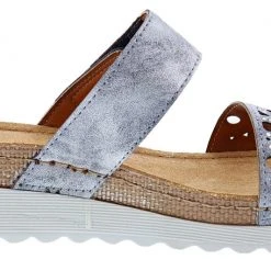 Flexus Women's Kalmia Comfortable Hook & Loop Slide Sandals Womens