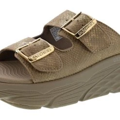 Skechers Women's Max Cushioning Thrive Dual Strap Slip On Sandals
