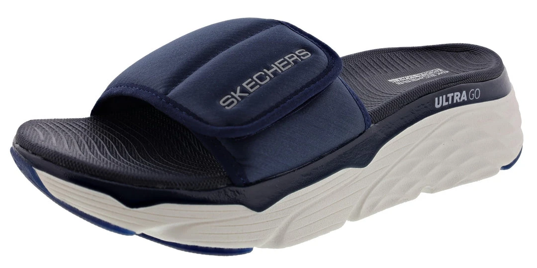 Skechers Women's Max Cushioning Adjustable Strap Slip On Exclusive Sandal 6 Skechers Women's Max Cushioning Adjustable Strap Slip On Exclusive Sandal
