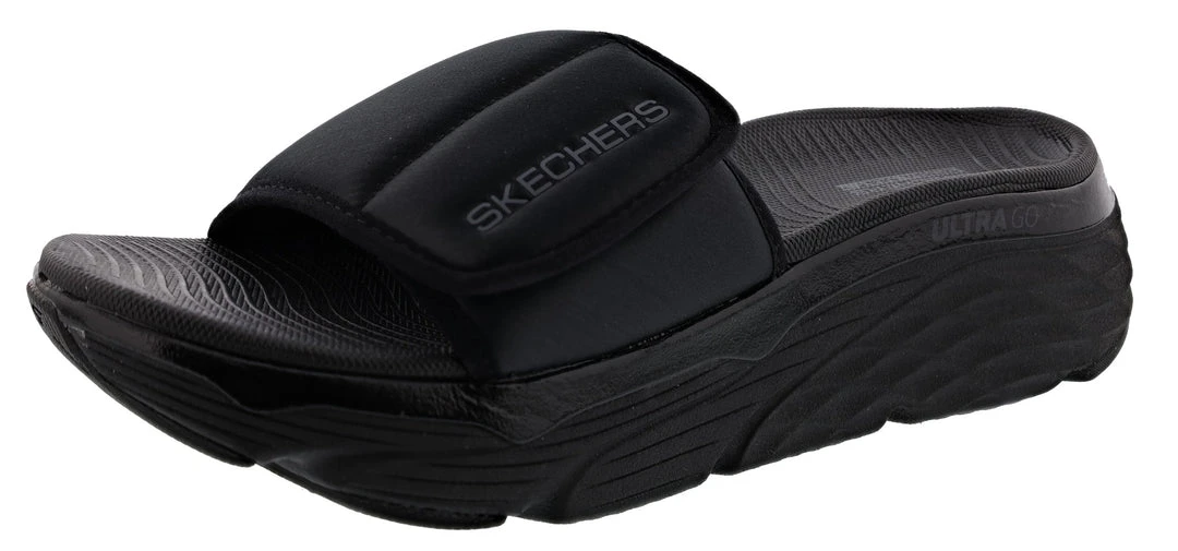 Skechers Women's Max Cushioning Adjustable Strap Slip On Exclusive Sandal 1 Skechers Women's Max Cushioning Adjustable Strap Slip On Exclusive Sandal