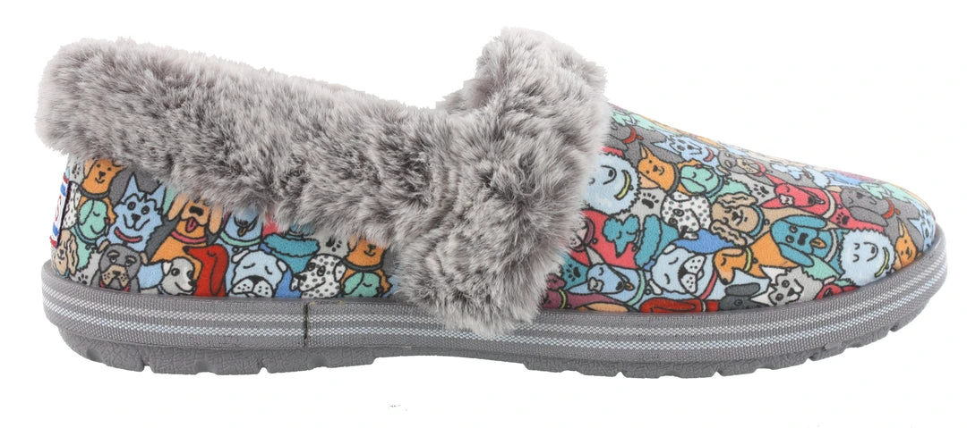 Skechers Bobs Women's Too Cozy Pooch Parade Slippers 2 Skechers Bobs Women's Too Cozy Pooch Parade Slippers