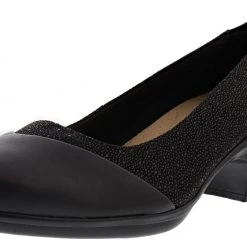 Clarks Of England Clarks Emily Alexa Black Leather Pumps Women's