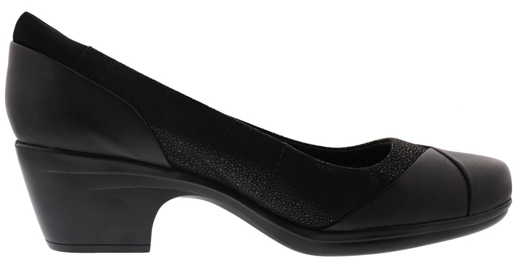 Clarks Of England Clarks Emily Alexa Black Leather Pumps Women's 2 Clarks Of England Clarks Emily Alexa Black Leather Pumps Women's