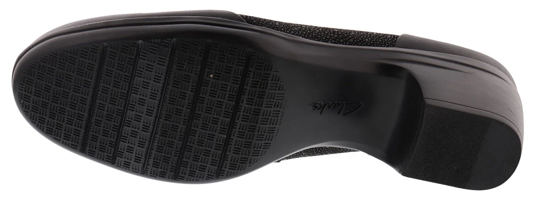 Clarks Of England Clarks Emily Alexa Black Leather Pumps Women's 5 Clarks Of England Clarks Emily Alexa Black Leather Pumps Women's