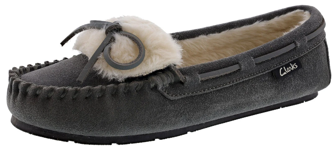 Clarks Of England Clarks Women Warm Cozy Slip On Moccasin Slippers Holly Clarks Of England Clarks Women Warm Cozy Slip On Moccasin Slippers Holly