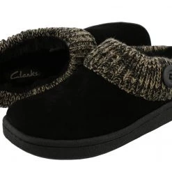 Clarks Of England Clarks Women's Knitted Collar Clog Winter Slippers Angelina 5 Clarks Of England Clarks Women's Knitted Collar Clog Winter Slippers Angelina