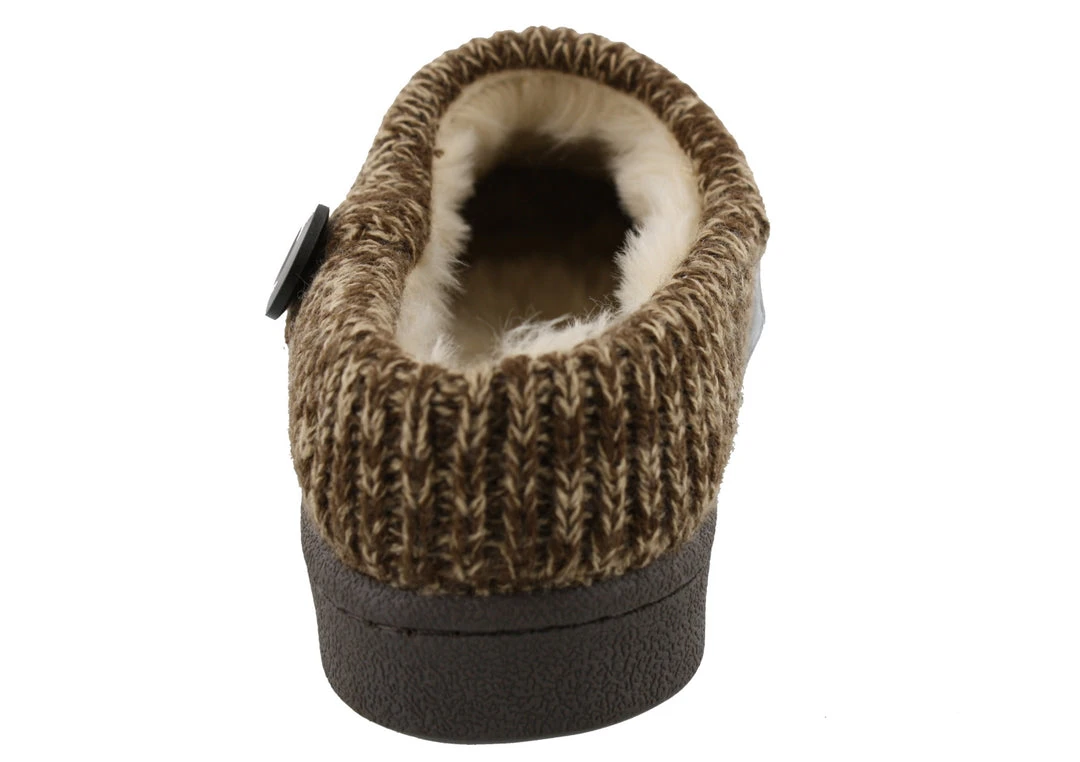 Clarks Of England Clarks Women's Knitted Collar Clog Winter Slippers Angelina Clarks Of England Clarks Women's Knitted Collar Clog Winter Slippers Angelina