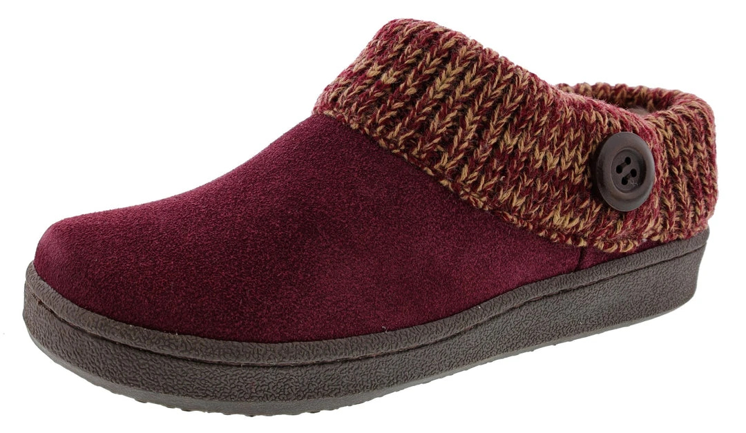 Clarks Of England Clarks Women's Knitted Collar Clog Winter Slippers Angelina Clarks Of England Clarks Women's Knitted Collar Clog Winter Slippers Angelina