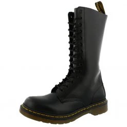 Dr. Martens Women's 1914 Smooth Leather AirWair Air Cushion Sole Durable 14 Eye Tall Boots