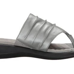 Softwalk Womens Summer Leather Sandals Thick Sole Wedge Slides