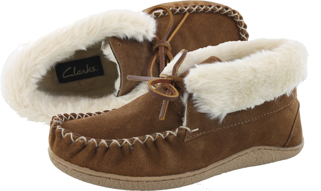 Clarks Of England Clarks Women Warm Cozy Easy On Slip On Booties Slippers 6 Clarks Of England Clarks Women Warm Cozy Easy On Slip On Booties Slippers