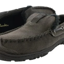 Clarks Of England Clarks Men Warm Cozy Easy On Slip On Moccasin Slippers Warren