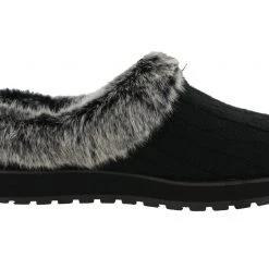 Skechers Women Wide Width Furry Cozy Open Back Slippers Ice Angel 20 Skechers Women Wide Width Furry Cozy Open Back Slippers Ice Angel