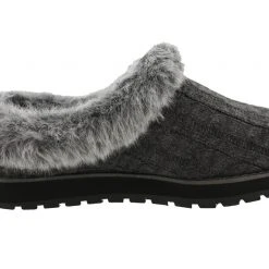Skechers Women Wide Width Furry Cozy Open Back Slippers Ice Angel 25 Skechers Women Wide Width Furry Cozy Open Back Slippers Ice Angel