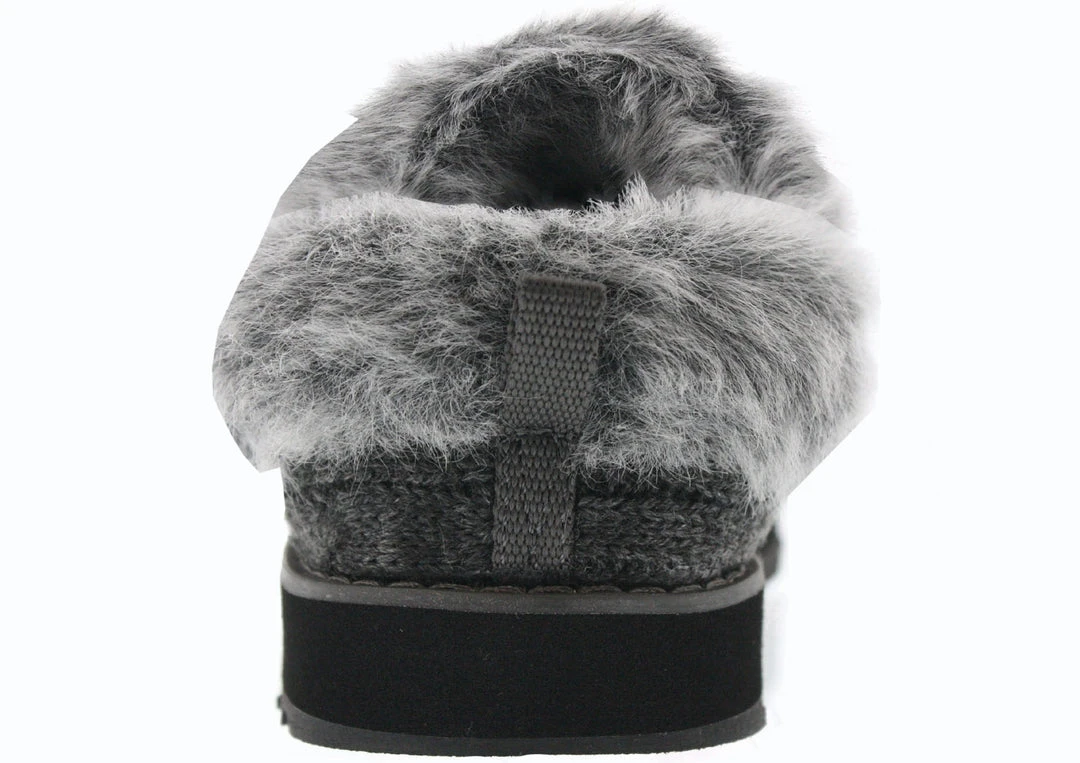 Skechers Women Wide Width Furry Cozy Open Back Slippers Ice Angel 10 Skechers Women Wide Width Furry Cozy Open Back Slippers Ice Angel