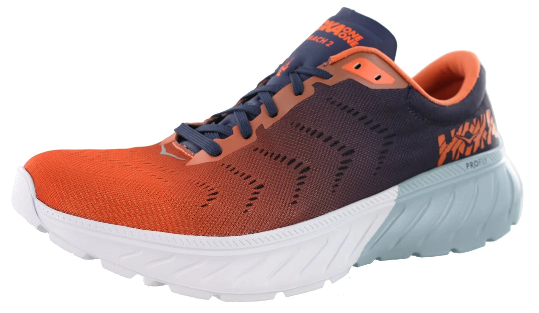 Hoka One One Hoka Men Ultra Marathon Cushioned Running Shoes Mach 2 Hoka One One Hoka Men Ultra Marathon Cushioned Running Shoes Mach 2